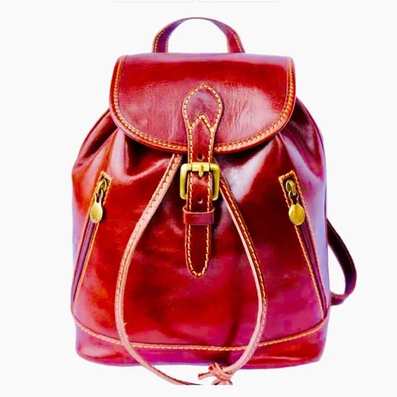 NEW: FINE ITALIAN RUGGED LEATHER BACKPACK Rugged Elegance Italian Leather Backpack | IM6830 | Shop I  main image 3